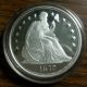 Gorgeous 2 Troy Oz 999 Silver 1873s Proof Us Seated Liberty Dollar Coin Bv $35 Silver photo 4