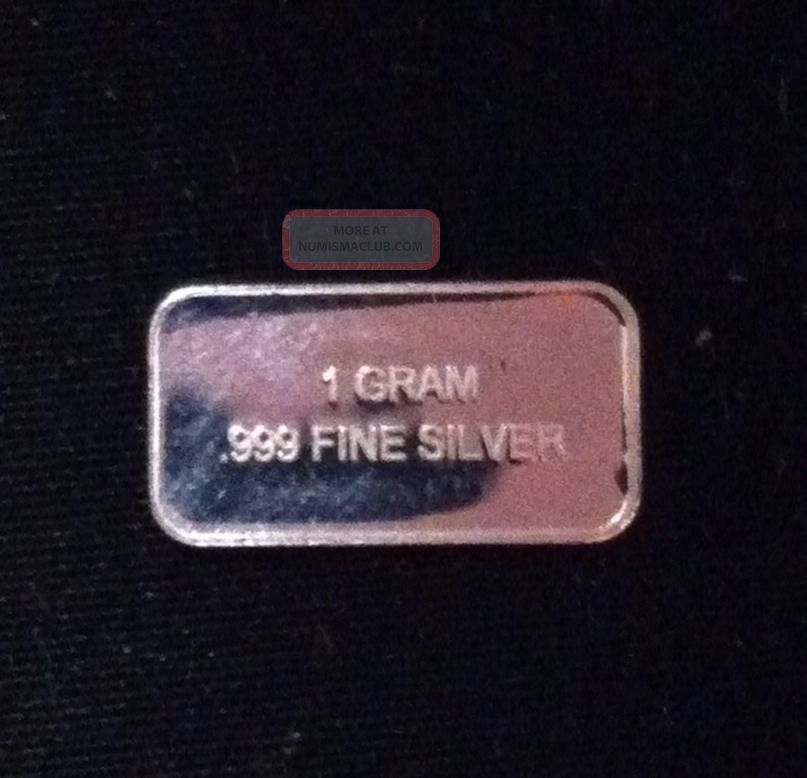 1 Gram Pure 999 Silver Bear Bar