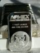 Solid Silver Bar 1 Troy Oz Apmex.  999 Fine Patriotic American Eagle Design Bu Silver photo 4
