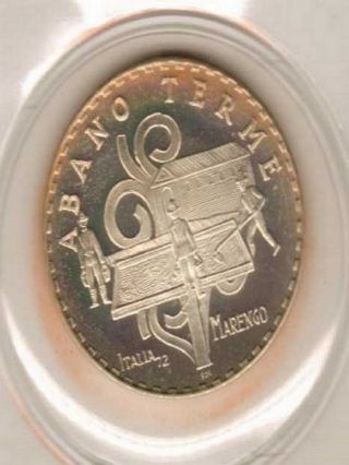 1972 Rare 1 Marengo - Abano Terme,  Italy Silver Coin photo