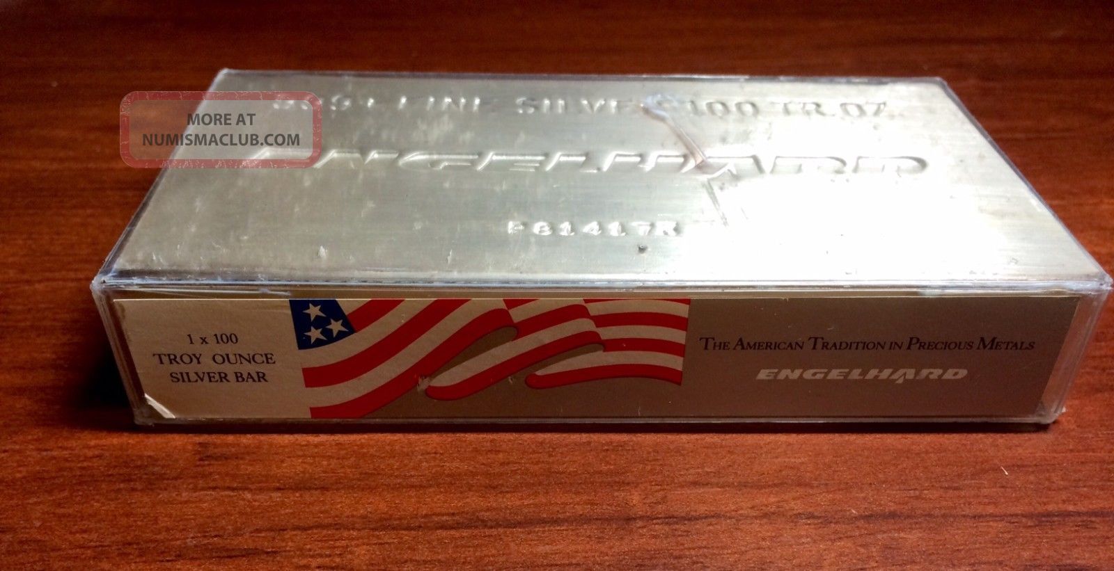 engelhard 100 oz silver bar serial number p700156 engelhard 100 oz silver bar serial number p700156