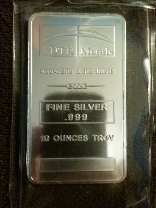 Silver Ingot 10 Troy Oz.  999 Fine - Ntr Metals photo