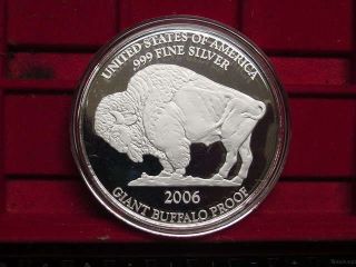 Large.  999 Silver 1 Oz Buffalo Cameo Proof National Collectors photo