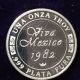 1 Oz Viva Mexico 1982.  999 Fine Silver Art Round Libertad Cap & Rays Onza Plata Silver photo 1
