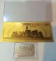 1oz Pure.  999 Silver Bar Opm,  $100 24k Gold Plated Bill With Pvc Protector. Silver photo 1