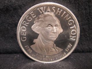 American Express George Washington 1.  1 Oz Silver Presidential Medal 1975 Gf9329 photo