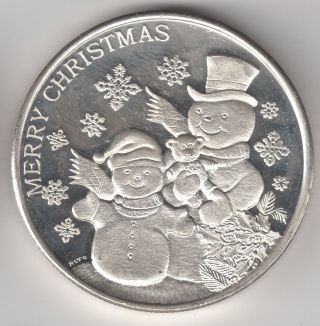 Fine Silver Coin 1 Troy Ounce .999 Seasons Greetings Christmas Coin 2004