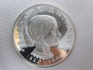 Susan B.  Anthony Commemorative Silver Medal Franklin 27 Grams 1967 Gi9927 photo