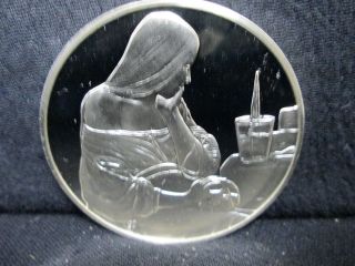 100 Greatest Masterpieces Mary Magdalene 2.  3 Oz Silver Medal 1977 Gc9177 photo