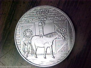 Little Boy And Horse 2009 Christmas.  999 Fine Silver 1 Ounce Round - 11 - 714 photo
