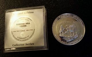 Discovery Of Bunker Hill Lead - Silver Lode - Idaho - 1 Oz 999.  5 Fine Silver Round photo