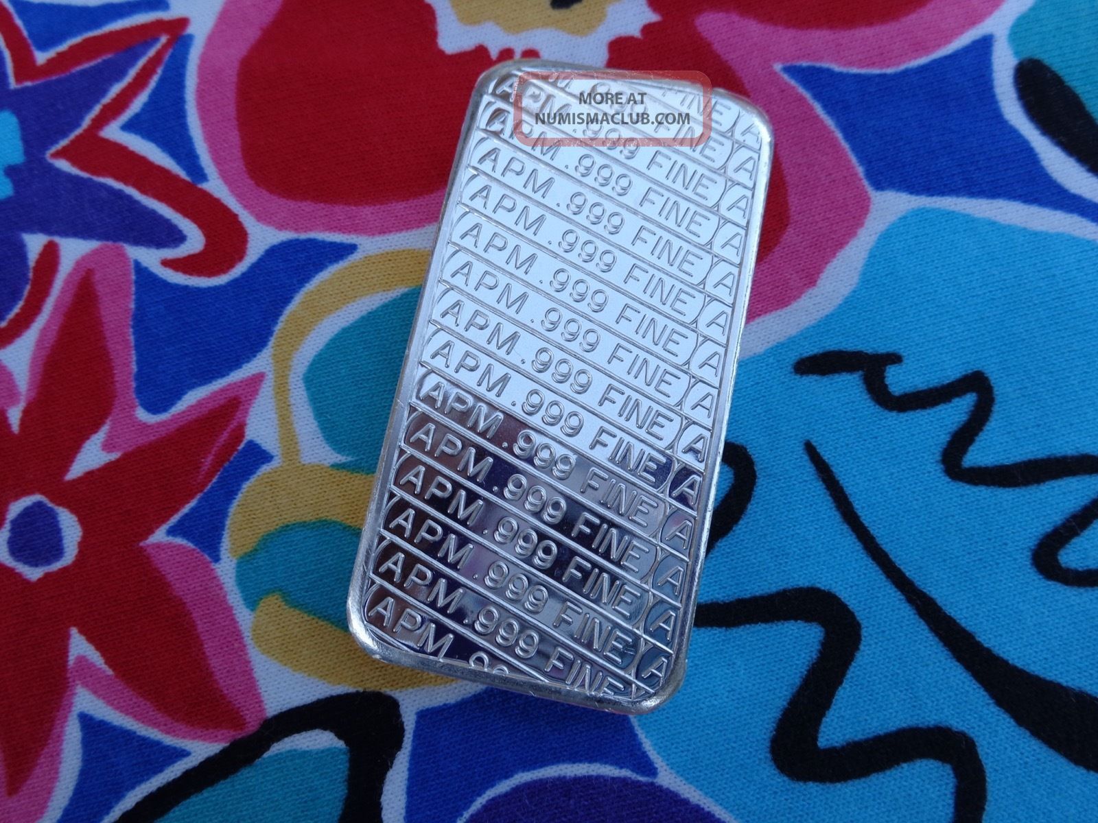 5 Oz. Apm Eagle Art Bar. 999 Fine Silver American Pacific