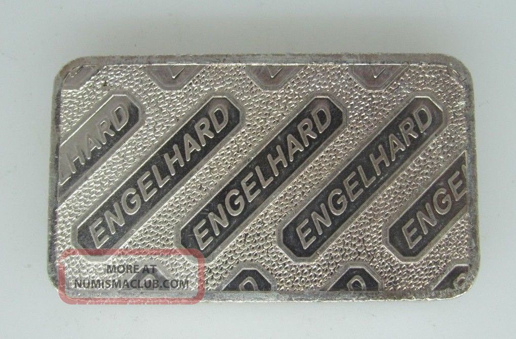 Engelhard 10 Oz Silver Old Style Bar. 999 Fine " C " Serial Number