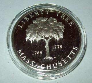 1976 Proof Sterling Silver 33 Gram Massachusetts Franklin Medal 1 Oz Rare photo