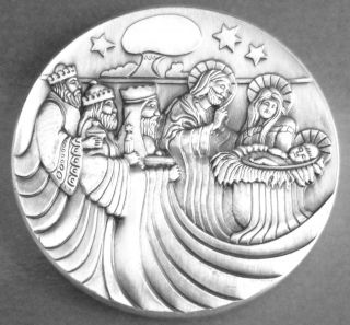 Christmas Three Wise Men / 25.  7g.  999 Silver / With Display Case / Priority Mail photo