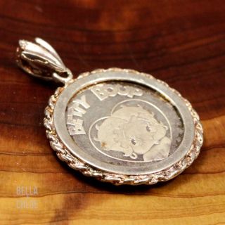 Sterling Silver - Betty Boop 999 Bullion Round Coin 8.  8g - Pendant Ms2471 photo