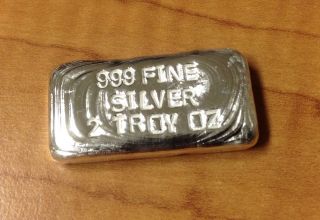 999 Fine Silver Bar 2 (two) Troy Ounces - Hand Poured photo