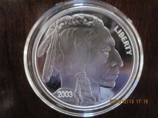2003 1 Oz.  Silver Round Indian Head/ Buffalo photo