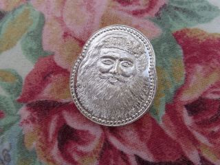 1 Oz.  Santa Claus Odd Shaped Silver Round.  999 Fine Silver Gsm photo
