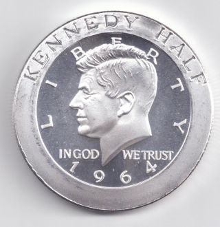 1 - Ounce Silver Kennedy Style.  999 Silver Round.  1 - Troy Oz photo