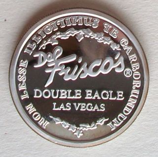 Del Frisco ' S 1994 Double Eagle Las Vegas - 1 Oz.  999 Silver - Art Round photo
