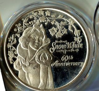 Snow White 60th Anniversary Disney Silver Round photo