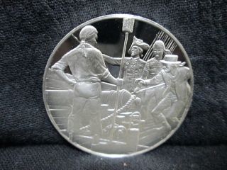 Continental Navy 14 Commemorative Silver Medal Franklin 1975 Ga8988 photo