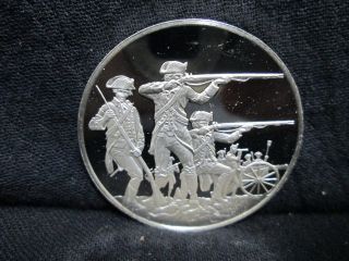 Continental Army 13 Postal Commemorative Silver Medal Franklin 1975 Ga8987 photo