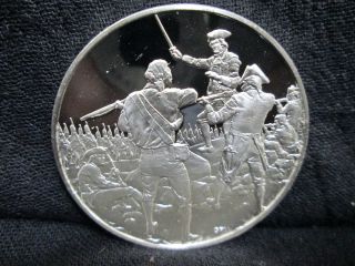 Bunker Hill Battle 12 Commemorative Silver Medal Franklin 1975 Ga8986 photo
