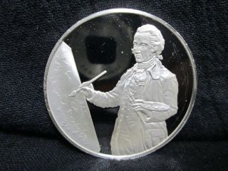 Benjamin West 1 Postal Commemorative Silver Medal Franklin 1975 Ga8976 photo