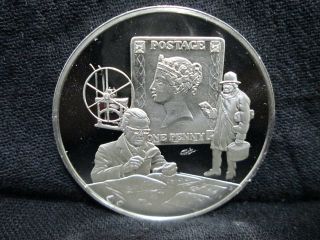 Interphil 2 Postal Commemorative Silver Medal Franklin 1976 Ga8975 photo