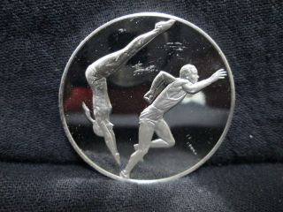 Summer Olympics 10 Postal Commemorative Silver Medal Franklin 1976 Ga8968 photo