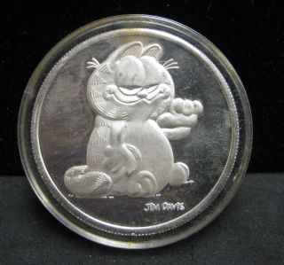 1978 Garfield 1oz.  999 Fine Silver Round Collectibles Series By Silver Towne - K photo
