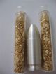 5/8 Or.  625 - Oz.  999 Pure Silver 9mm Bullet Charm Size For Necklace - Charm,  Gold Silver photo 2