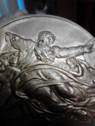 Genius Of Michelangelo Silver Medal By P.  Monassi: Creation Of Sun And Moon photo