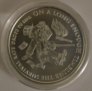 2014 The End Of The Line - Silver Bullet Silver Shield Chris Duane 1 Oz Round photo