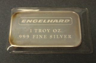 Vintage 1 Troy Oz.  999 Fine Silver Bar - Engelhard photo