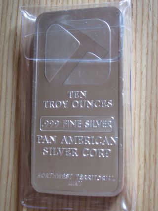 10 Ounce Pan American Silver Bar 0.  999 Fine Bullion photo