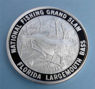 Florida Largemouth Bass 1oz.  999 Fine Silver Grand Slam Fishing Club photo