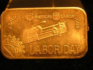 Labor Day 1973.  999 Fine Silver 1 Oz Art Bar,  Mother Lode photo