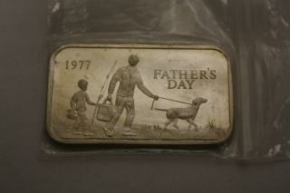 1977 Father ' S Day.  999 Fine 1 Oz Silver Art Bar Madison photo