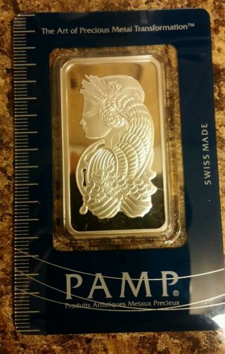 1oz Pamp Suisse Silver Bar (with Assay) photo