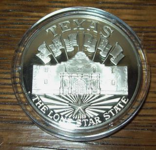 1976 Proof Sterling Silver 33 Gram Texas Franklin State Medal 1 Oz.  Rare photo