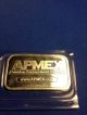 1troy Oz Silver Bar.  999 Apmex And Vial Of Gold Flake Silver photo 2