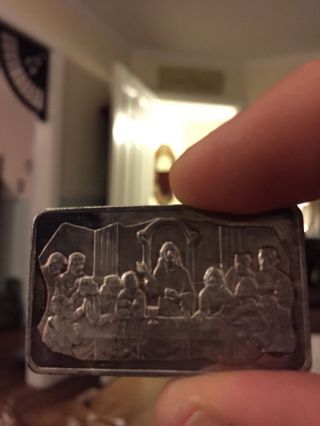 The Last Supper Limited Edition.  999 Fine Silver 1 Troy Ounce Art Bar photo