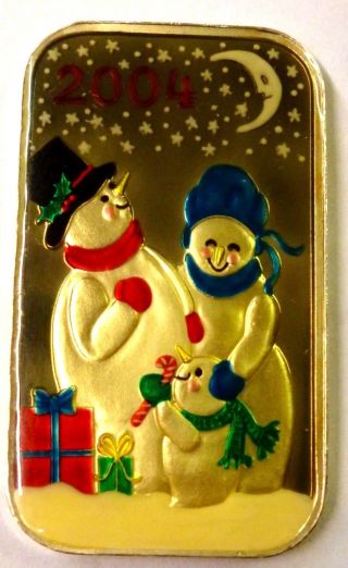 2004 Enameled Snowmen Christmas 