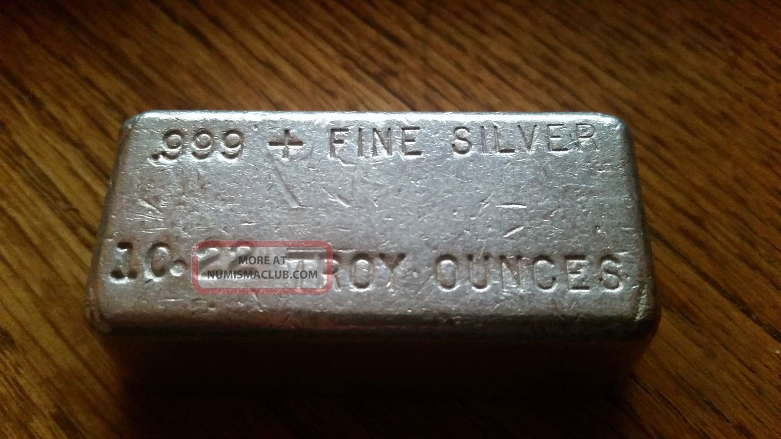10 Oz Silver Hallmark Precious Metals Poured Silver Bar. 999 Fine