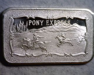 Pony Express Mother - Lode 1 Troy Oz 999 Fine Silver Bar photo