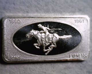 Pony Express Patrick 1 Troy Oz 999 Fine Silver Bar photo