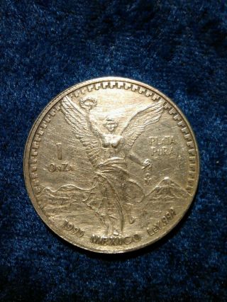 1995 1oz Mexican Libertad.  999 Fine Silver Coin photo